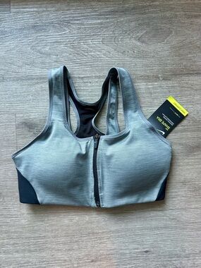 Nike Alpha High Support Padded Zip Front Sports Bra - Size S